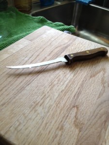 Mama's cutting board and pineapple knife.....she brought joy and sunshiny sweetness to friends and family with them. 