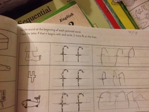 pic of handwritten f's