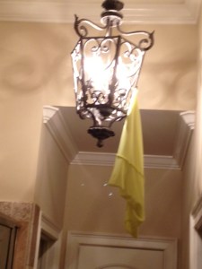 The shirt our Princess wore today--just hanging out to dry.  