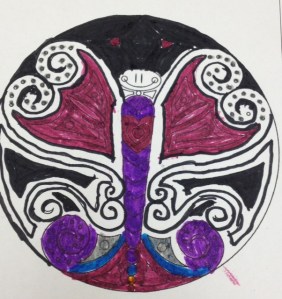 I love the bold colors and the combining of areas to make a different and beautiful picture of the butterfly.  