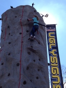 Princess made it almost to the top.  So proud of her.  The whole thing was her idea.  She set her sights and went after it.  Keep that up baby and you'll go far!