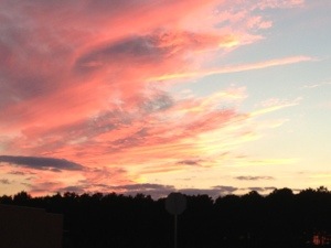 The sky was on fire, wasn't it?  I would not even begin to know how to mix those colors. 