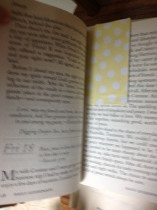 The page marked with one of Mama's Mary Engelbreit page-a-day calendar pages.  January 18.   