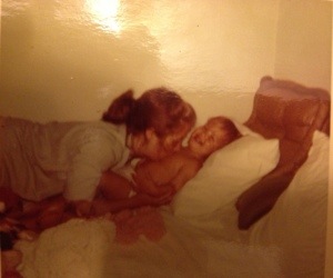 Mama doing what she did best--loving.  Me and my Mama.  How I miss her every single day.  