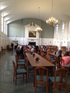 The beautiful dining hall at Wesleyan.  As our Princess said, "It's more beautiful than I thought it would be."