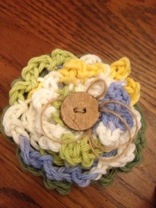 The little corsage I put together at the last minute.  