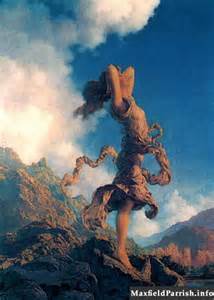 "Ecstasy" by Maxfield Parrish from maxfieldparrish.info  I once had a sweatshirt with this painting on the front.  This work of art has always touched my heart.   