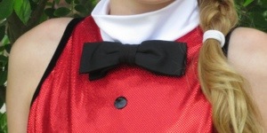 Thankful for my Fella's resourcefulness.  This bowtie looks great I think.  