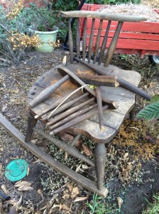 My treasure I rescued from the side of the road.  Every single piece of it.  