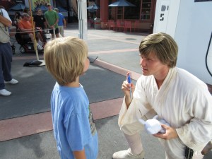 Cooter meeting Luke Skywalker.  They had quite the conversation. What a moment!