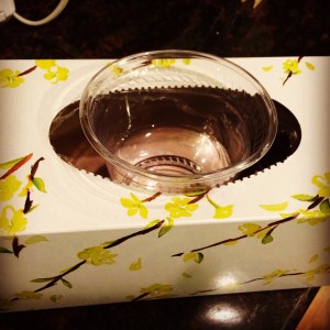 Cooter picked up the empty tissue box and said, "Mama if you pull out all of the plastic it makes a great cup holder." Then he proceeded to pick up the whole box and drink from it. That boy.....