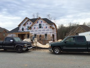 When they were working on the bricking yesterday. It is amazing to watch. They know exactly where to put each one, how to turn it, and they work as this amazing team, very efficient and organized.
