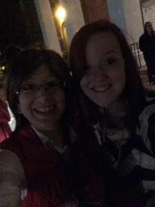 My girl and me as the evening came to a close.  