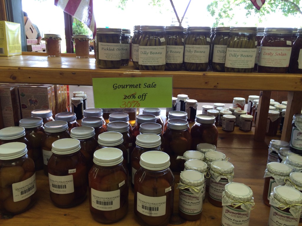 Okra, green beans, peaches, watermelon.....you name it, we've probably pickled it.