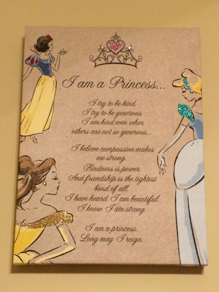 A Christmas gift from her big sister last year I think.  She loved it, because Disney and all those movies--her FAVORITES.  